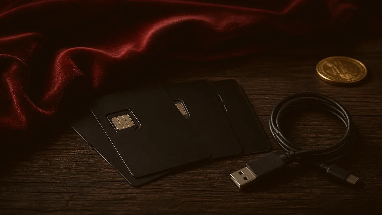 Warning still-life of an unsigned APK file icon next to a phone with a dark empty screen