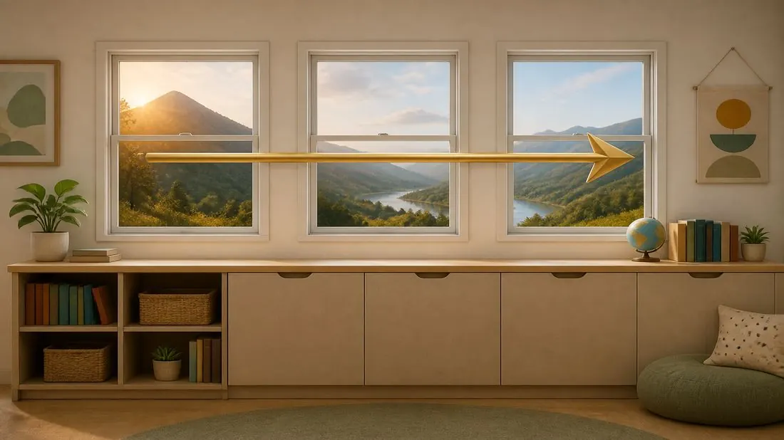 Left-to-right read arrow across three number windows