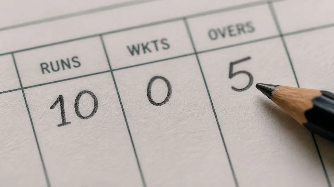 Filled slip columns with digits written in pencil